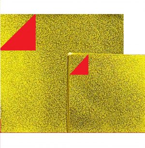 Gold Foil Red Mini  - 5cm &  7.5cm (50s)