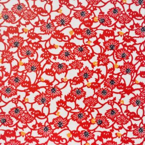 Yuzen Washi Akai - 15cm x 15cm (15s)